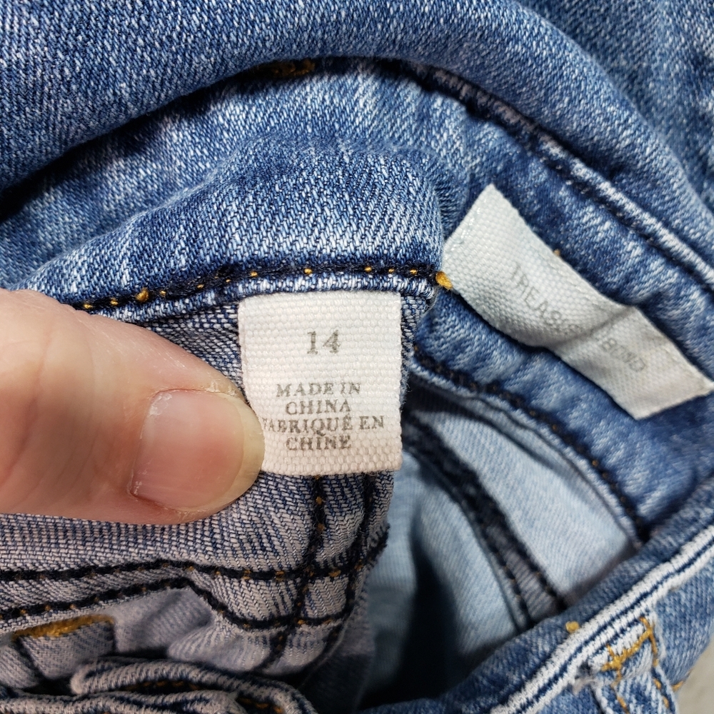Treasure & Bond Girls Blue Denim Patchwork Overall - Picture 8 of 9